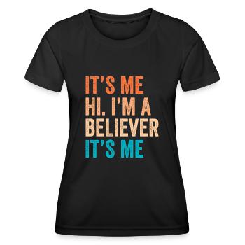 Catholic Religion Church Bible Jesus - Women's Functional T-Shirt - black - Front - AI Model Female 172 light (172cm)
