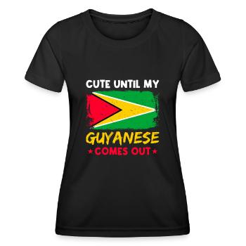 Stolzer Guyanese - Frauen Funktions-T-Shirt - Schwarz - Vorne - AI Model Female 172 light (172cm)