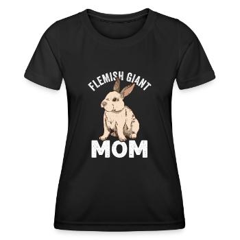 Flemish Giant Rabbit Rabbit Rabbit - Women's Functional T-Shirt - black - Front - AI Model Female 172 light (172cm)