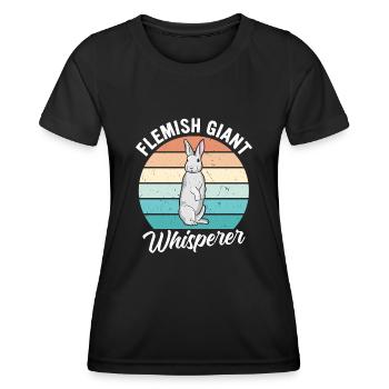 Flemish Giant Rabbit Rabbit Rabbit - Women's Functional T-Shirt - black - Front - AI Model Female 172 light (172cm)