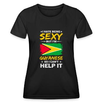 Stolzer Guyanese - Frauen Funktions-T-Shirt - Schwarz - Vorne - AI Model Female 172 light (172cm)