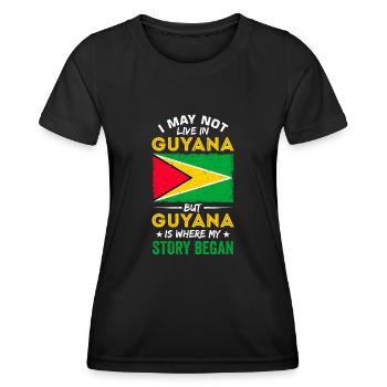 Stolzer Guyanese - Frauen Funktions-T-Shirt - Schwarz - Vorne - AI Model Female 172 light (172cm)