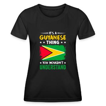 Proud Guyanese - Women's Functional T-Shirt - black - Front - AI Model Female 172 light (172cm)