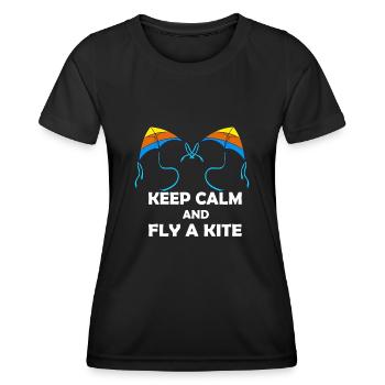 Drachenfliegen Drachen steigen Lenkdrachen - Frauen Funktions-T-Shirt - Schwarz - Vorne - AI Model Female 172 light (172cm)