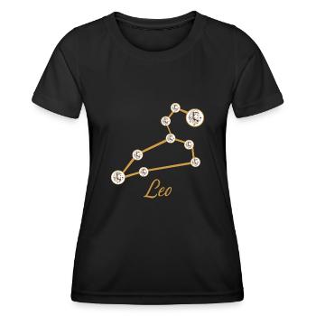 Zodiac sign Leo - Women's Functional T-Shirt - black - Front - AI Model Female 172 light (172cm)