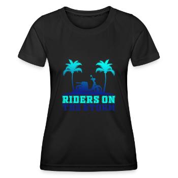 Motorroller Roller Rollerfahrer Geschenk - Frauen Funktions-T-Shirt - Schwarz - Vorne - AI Model Female 172 light (172cm)