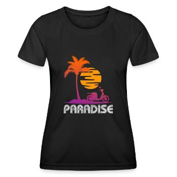 Roller Motorroller Moped - Frauen Funktions-T-Shirt - Schwarz - Vorne - AI Model Female 172 light (172cm)