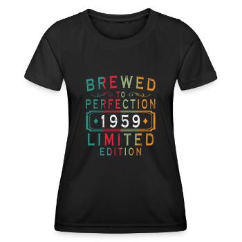 65 Years Birthday Vintage 1959 Vintage - Women's Functional T-Shirt - black - Front - AI Model Female 172 light (172cm)