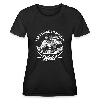 Quelle merveilleuse transpiration - T-shirt sport Femme - noir - Devant - AI Model Female 172 light (172cm)