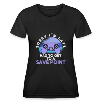 Streamer - Need To Get To The Next Savepoint - - Women's Functional T-Shirt - black - Front - AI Model Female 172 light (172cm)