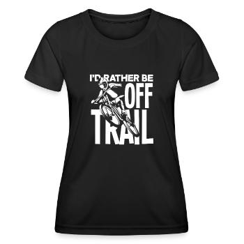 Ich Bin Lieber Abseits Der Strecke - Frauen Funktions-T-Shirt - Schwarz - Vorne - AI Model Female 172 light (172cm)