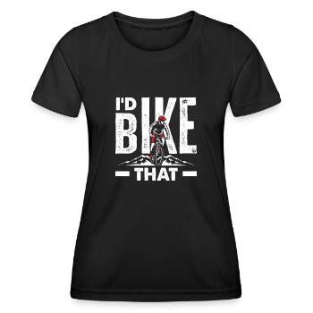 Ich Würde Das Radeln - Frauen Funktions-T-Shirt - Schwarz - Vorne - AI Model Female 172 light (172cm)