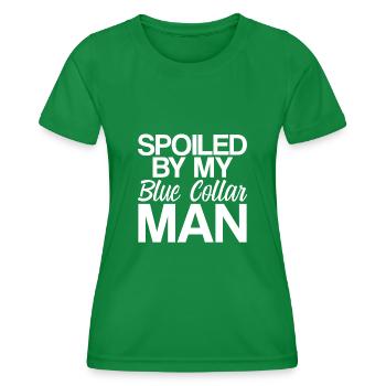 Spoiled By My Blue Collar Man 5 - Frauen Funktions-T-Shirt - Kelly Green - Vorne - AI Model Female 172 dark (172cm)