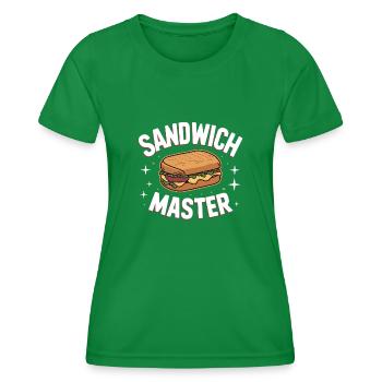 Maître du sandwich - T-shirt sport Femme - vert - Devant - AI Model Female 172 dark (172cm)