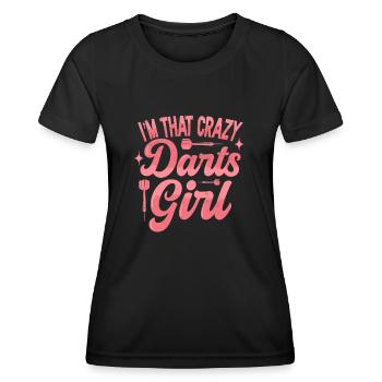 Fléchettes jouant fille lancer cible fléchettes folles - T-shirt sport Femme - noir - Devant - AI Model Female 172 light (172cm)
