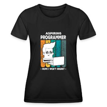 Programmeur - T-shirt sport Femme - noir - Devant - AI Model Female 172 light (172cm)