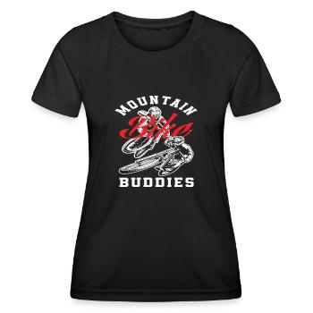 Mountain Bike Buddies Adventure - T-shirt sport Femme - noir - Devant - AI Model Female 172 light (172cm)