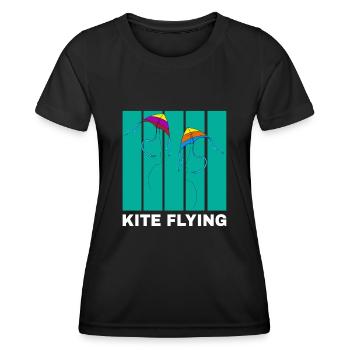 Drachenfliegen Spruch Drachensteigen Geschenk - Frauen Funktions-T-Shirt - Schwarz - Vorne - AI Model Female 172 light (172cm)