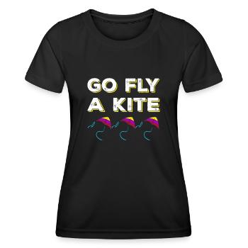 Cerf-volant - T-shirt sport Femme - noir - Devant - AI Model Female 172 light (172cm)