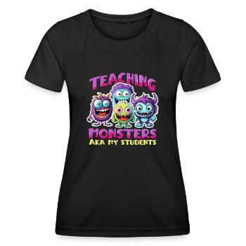 Halloween costume teacher funny celebrate - Women's Functional T-Shirt - black - Front - AI Model Female 172 light (172cm)
