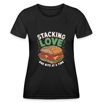 Sandwich Day Sandwich Toast Bun Sandwiches - Women's Functional T-Shirt - black - Front - AI Model Female 172 light (172cm)
