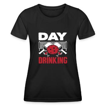 Day Drinking Pickleball Spaß - Frauen Funktions-T-Shirt - Schwarz - Vorne - AI Model Female 172 light (172cm)