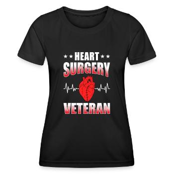 Heart Bypass Heart Attack Heart Surgery - Women's Functional T-Shirt - black - Front - AI Model Female 172 light (172cm)