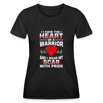 Pontage cardiaque Crise cardiaque Chirurgie cardiaque - T-shirt sport Femme - noir - Devant - AI Model Female 172 light (172cm)