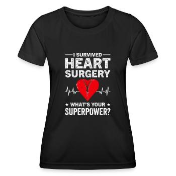 Heart Bypass Heart Attack Heart Surgery - Women's Functional T-Shirt - black - Front - AI Model Female 172 light (172cm)
