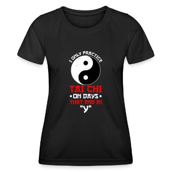 Yin Yang Tai Chi - T-shirt sport Femme - noir - Devant - AI Model Female 172 light (172cm)