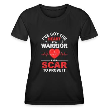 Pontage cardiaque Crise cardiaque Chirurgie cardiaque - T-shirt sport Femme - noir - Devant - AI Model Female 172 light (172cm)