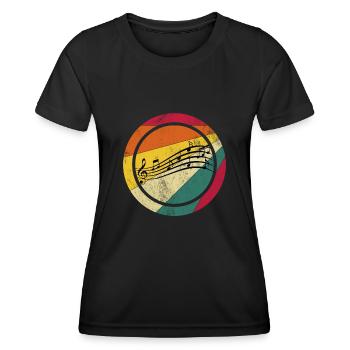 Liebe Musik Geschenkidee Spaß - Frauen Funktions-T-Shirt - Schwarz - Vorne - AI Model Female 172 light (172cm)