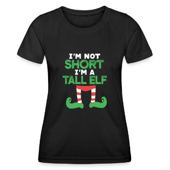 Big Elf Elf Christmas - Women's Functional T-Shirt - black - Front - AI Model Female 172 light (172cm)
