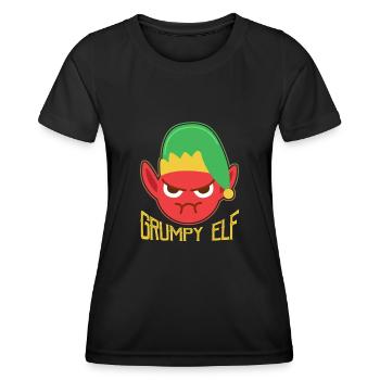 Elfe en colère - T-shirt sport Femme - noir - Devant - AI Model Female 172 light (172cm)