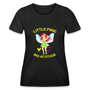 Fee - Frauen Funktions-T-Shirt - Schwarz - Vorne - AI Model Female 172 light (172cm)