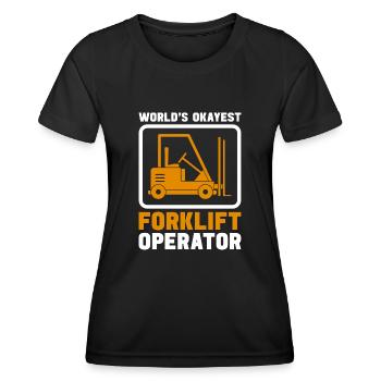 Forklift operator funny forklift driver design - Women's Functional T-Shirt - black - Front - AI Model Female 172 light (172cm)