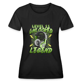 11th Birthday Gamer - Women's Functional T-Shirt - black - Front - AI Model Female 172 light (172cm)