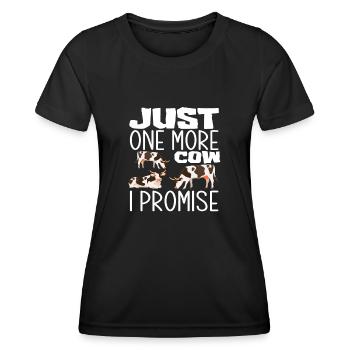 Une seule vache de plus promise - T-shirt sport Femme - noir - Devant - AI Model Female 172 light (172cm)