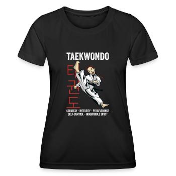 Taekwondo Girl Tae Kwon Do Martial Arts Gift - Women's Functional T-Shirt - black - Front - AI Model Female 172 light (172cm)