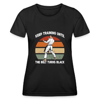 Black Belt Martial Arts - Women's Functional T-Shirt - black - Front - AI Model Female 172 light (172cm)