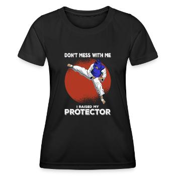 Dicton de combattant MMA - Arts martiaux mixtes - T-shirt sport Femme - noir - Devant - AI Model Female 172 light (172cm)