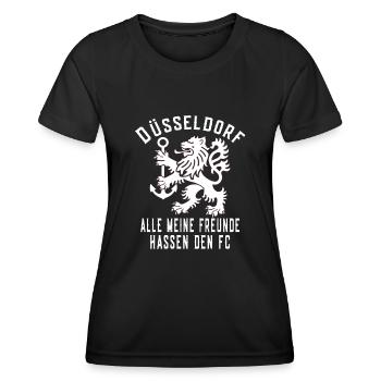 Dusseldorf Lion Anchor All My Friends Hate - Women's Functional T-Shirt - black - Front - AI Model Female 172 light (172cm)