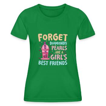 Lustiger Bubble Tea Spruch für einen Bubble Tea - Frauen Funktions-T-Shirt - Kelly Green - Vorne - AI Model Female 172 dark (172cm)