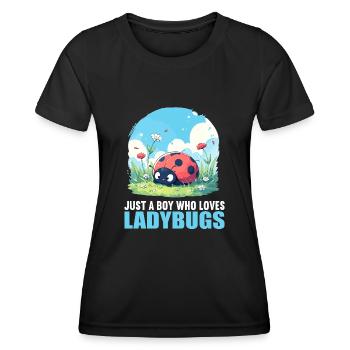 Ladybug Marienkäfer - Women's Functional T-Shirt - black - Front - AI Model Female 172 light (172cm)