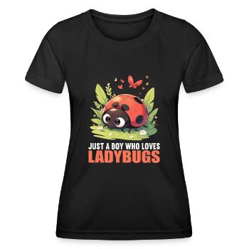 Ladybug Marienkäfer - Women's Functional T-Shirt - black - Front - AI Model Female 172 light (172cm)
