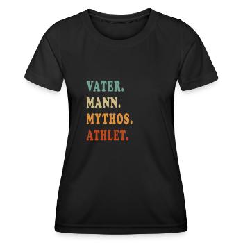 Athlet Vater Mythos - Frauen Funktions-T-Shirt - Schwarz - Vorne - AI Model Female 172 light (172cm)