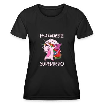 Unicorn Superhero Unicorns Unicorn Baby Unicorn - Women's Functional T-Shirt - black - Front - AI Model Female 172 light (172cm)