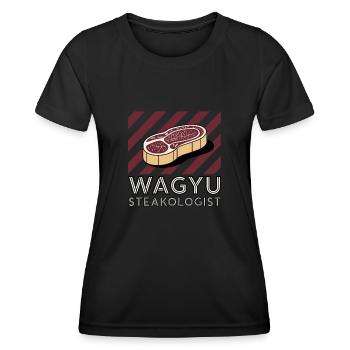 Wagyu Steak - T-shirt sport Femme - noir - Devant - AI Model Female 172 light (172cm)