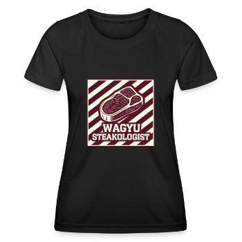 Wagyu Steak - T-shirt sport Femme - noir - Devant - AI Model Female 172 light (172cm)