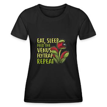 Venus Flytrap Carnivore Plant Design - Women's Functional T-Shirt - black - Front - AI Model Female 172 light (172cm)